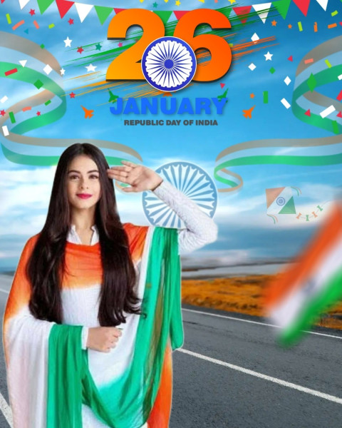 Happy 26 January Editing Background With CB Girls Photo