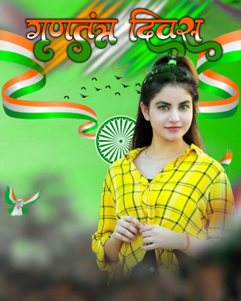 Happy 26 January Ganatantrata Divas CB Background With Girls