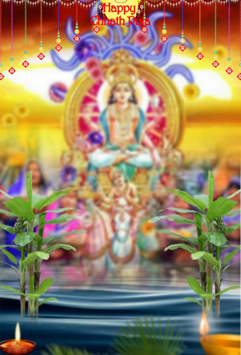 Happy Chhath Puja Background For Editing CB Picsart