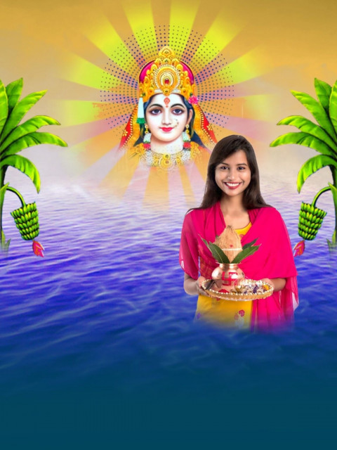 Happy Chhath Puja CB Background for PicsArt CB Editing With Girls