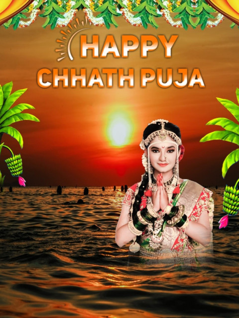 Happy Chhath Puja Girl CB Background HD for Snapseed Editing