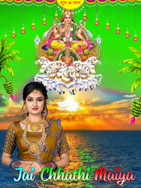 Happy Chhath Puja PicsArt CB CB Background Stock Free With Girls