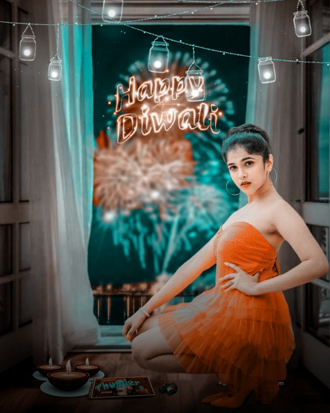 Happy Deepawali CB EDiting Background With Girls