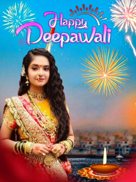 Happy Deepawali Photo Editing Background Hd with Girls