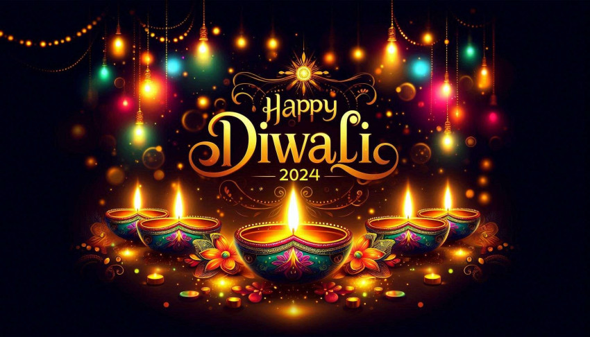 Happy Diwali 2024 Photos With Diya And Lights