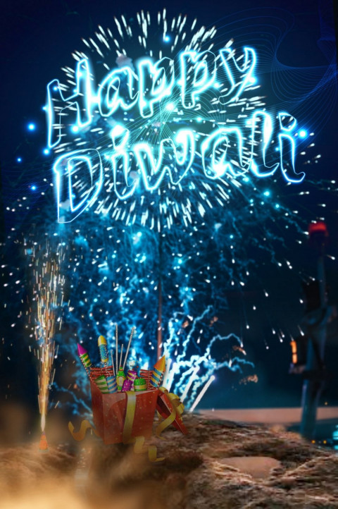 Happy Diwali Background For Editing HD Picsart
