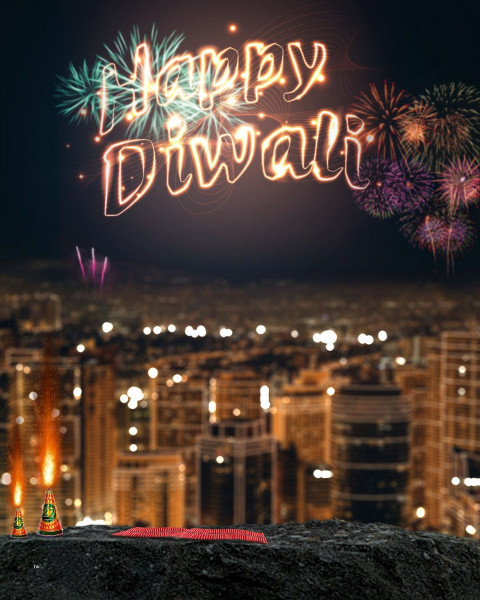 Happy Diwali Background For Editing HD Picsart