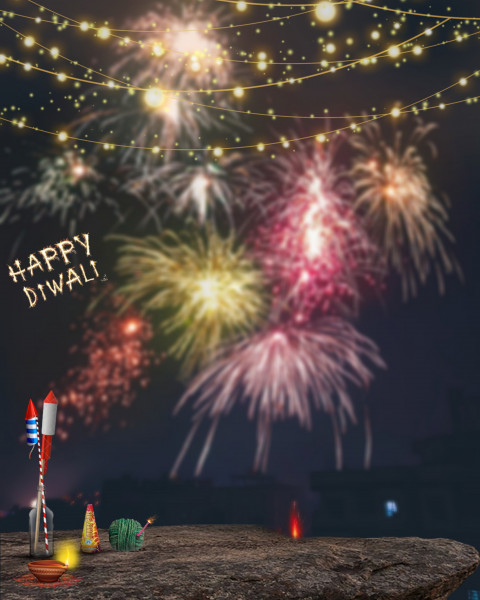 Happy Diwali Background For Editing Picsart Photoshop