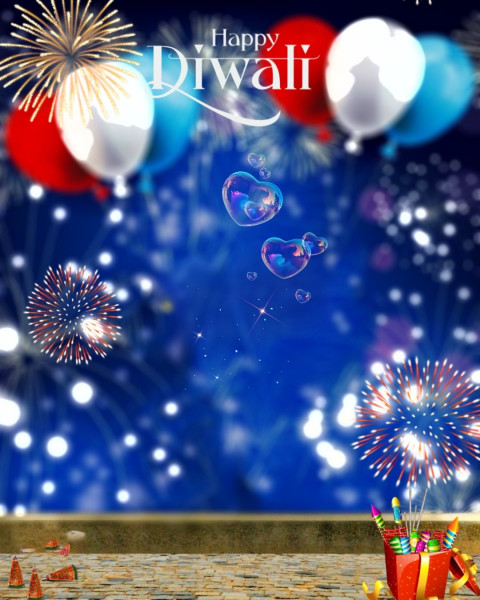 Happy Diwali Blurred Editing Background Hd
