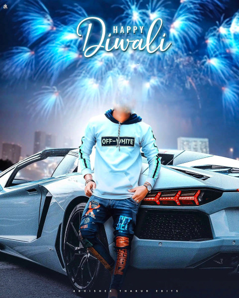 Happy Diwali Boy Without Head CB Background Full HD