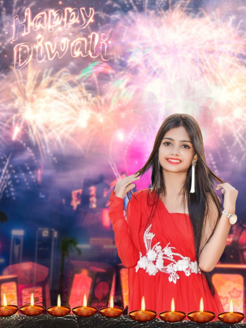 Happy Diwali Editing Background With Girl Picsart Photoshop