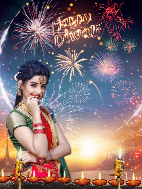 Happy Diwali Editing Background With Girls Picsart Photoshop