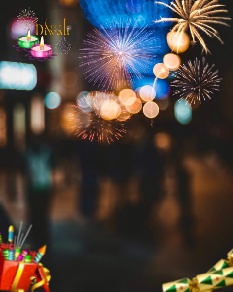 Happy Diwali Firework Hd Editing Background