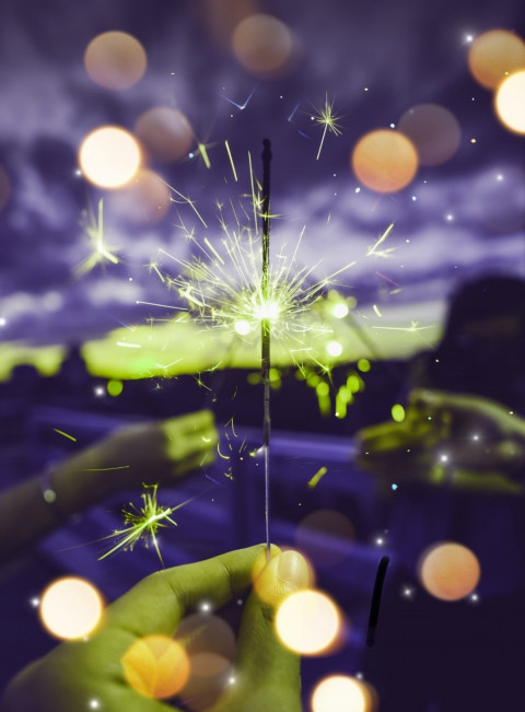 Happy Diwali Fireworks Sparkle Hd Wallpaper Photo