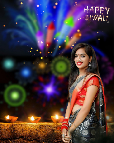Happy Diwali Girl CB PicsArt Photo Editing Background HD