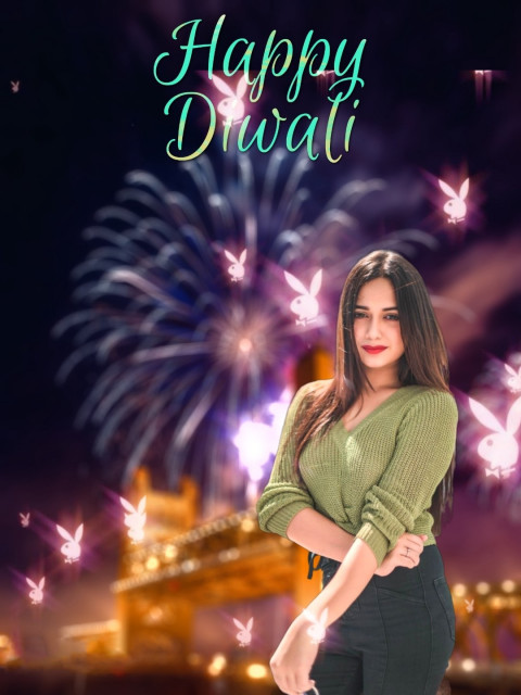 Happy Diwali Girl Editing Background Full HD