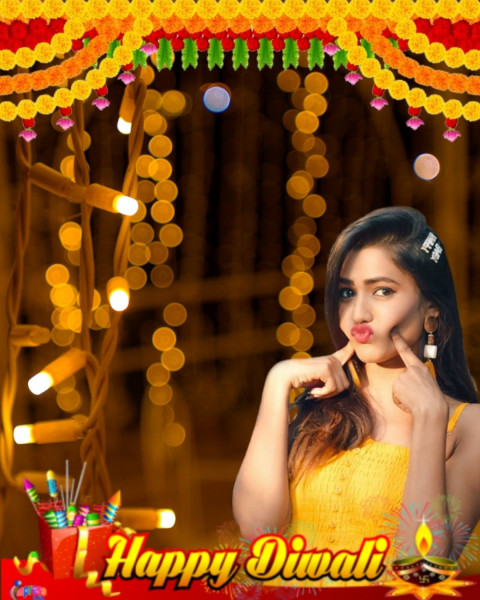 Happy Diwali Girl Editing Background Full HD