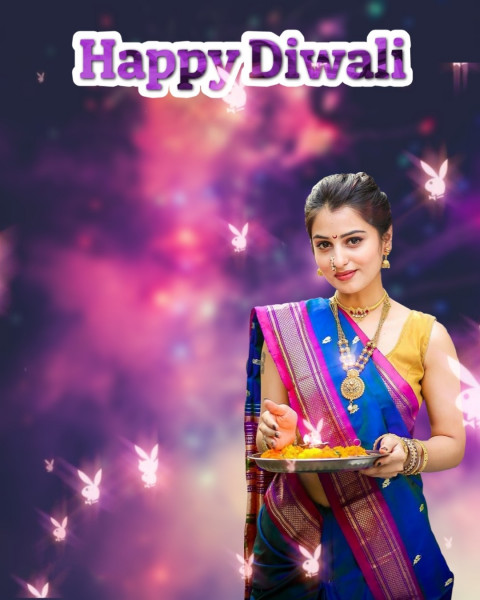 Happy Diwali Girl Images For PicsArt CB Editing