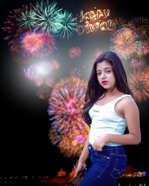 Happy Diwali Girls CB Background Download Full HD