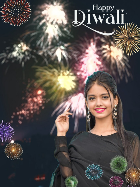 Happy Diwali Hd Backgrounds With Girl