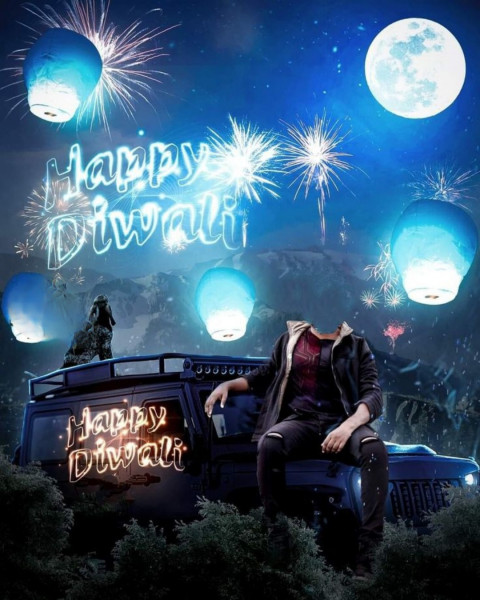 Happy Diwali Without Head CB Firework PicsArt Editing Background Hd