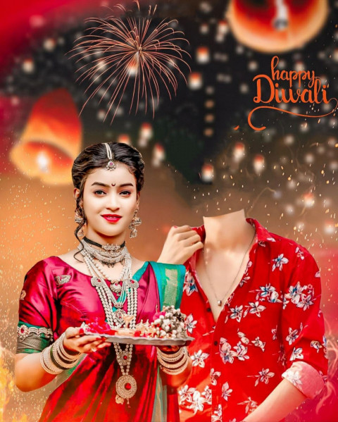 Happy Diwali Without Head CB Picsart Photo Editing Background Girl