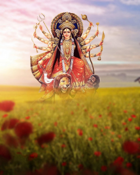 HAppy Durga Pooja Photo Editing PicsArt Background Free