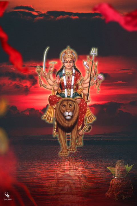 Happy Dussehra Navratri Editing Background for Photoshop HD