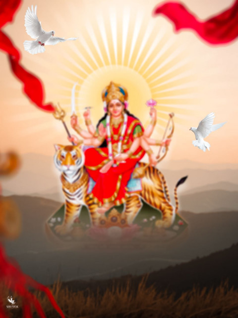 Happy Dussehra Navratri Photo Editing Background For Photoshop
