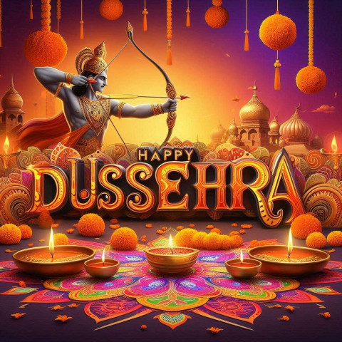 Happy Dussehra social media posts templates