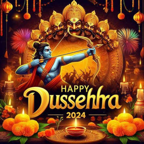 Happy Dussehra wishes Image for instagram posts