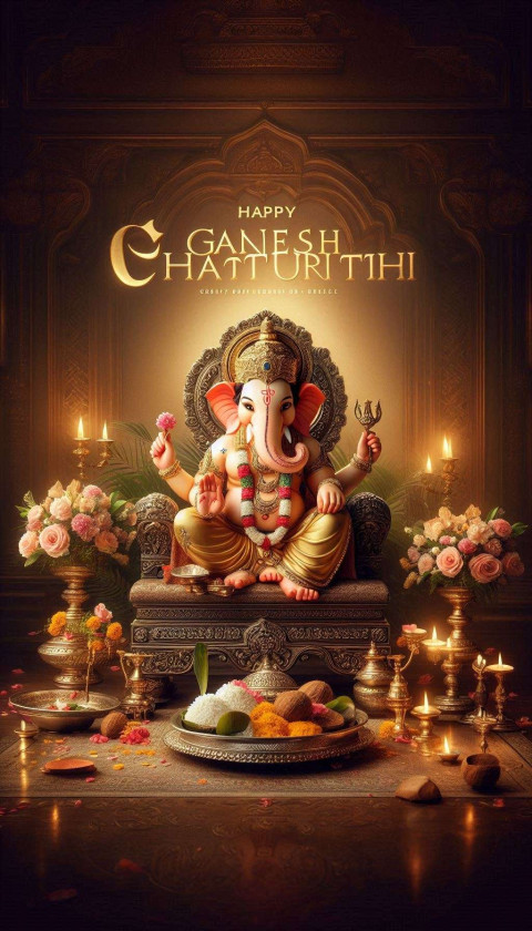 Happy Ganesh Chaturthi 2024 traditional art photos