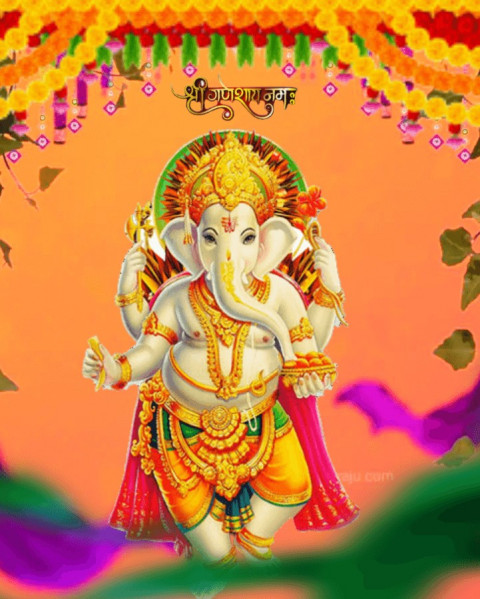 Happy Ganesh Chaturthi Baby CB PicsArt Photo Editing Background DP