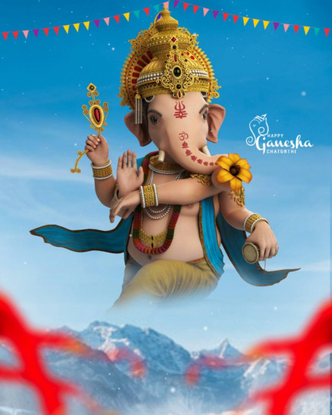 Happy Ganesh Chaturthi Background For Picsart Cb