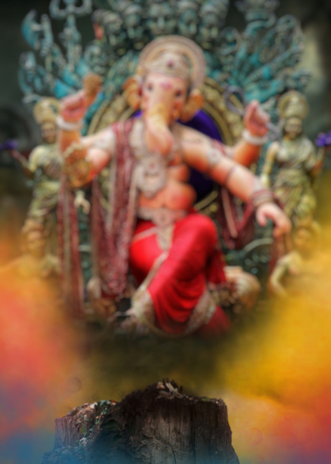 Happy Ganesh Chaturthi Background For Picsart HD