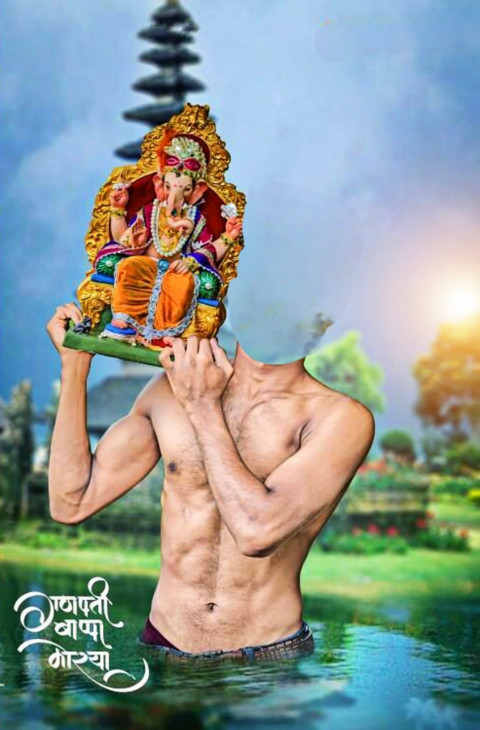 Happy Ganesh Chaturthi Big Size Background Without Face Img