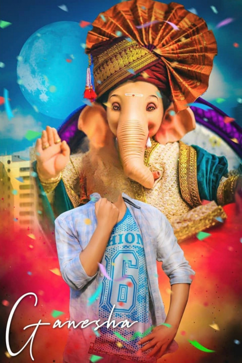Happy Ganesh Chaturthi Big Size Background Without Face New