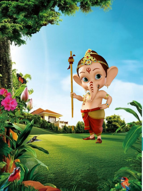 Happy Ganesh Chaturthi Big Size Ganpati Editing Background DP