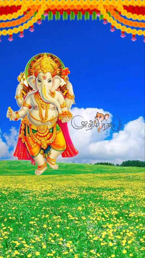 Happy Ganesh Chaturthi Big Size Ganpati Editing Background Img