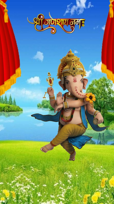 Happy Ganesh Chaturthi Big Size Ganpati Editing Background Pic