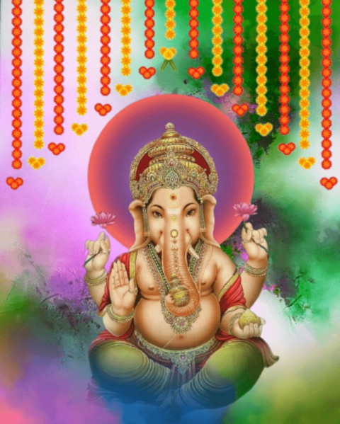 Happy Ganesh Chaturthi CB Background Full HD Download