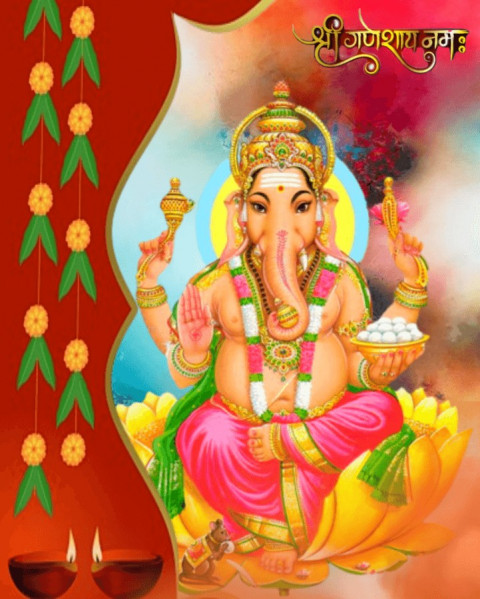 Happy Ganesh Chaturthi CB Background Full HD Download New