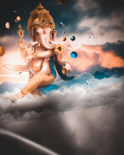 Happy Ganesh Chaturthi Cb Editing Background HD