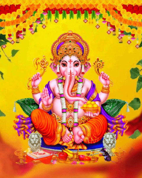 Happy Ganesh Chaturthi CB Photo Edit Background Download HD