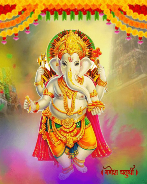 Happy Ganesh Chaturthi CB Photo Edit Background Download HD