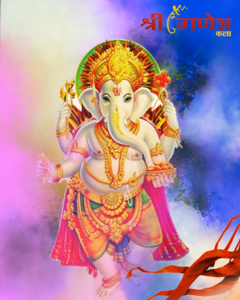 Happy Ganesh Chaturthi CB Photo Edit Background Download HD Img