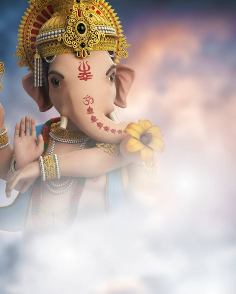 Happy Ganesh Chaturthi CB PicsArt Editing Background Full HD