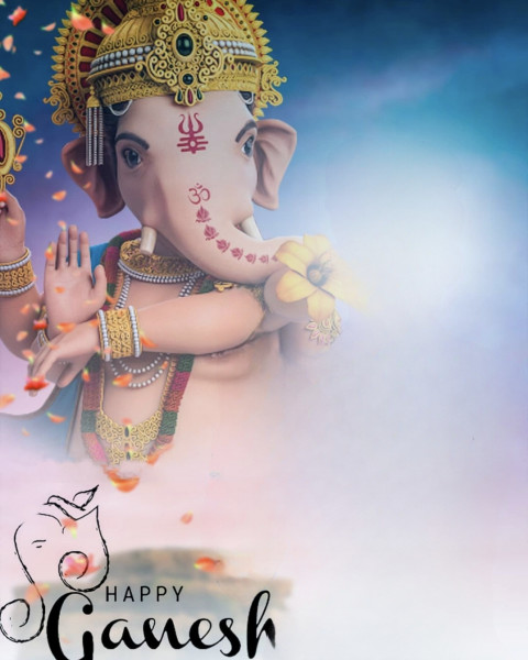 Happy Ganesh Chaturthi CB PicsArt Photo Editing Full HD Background Img