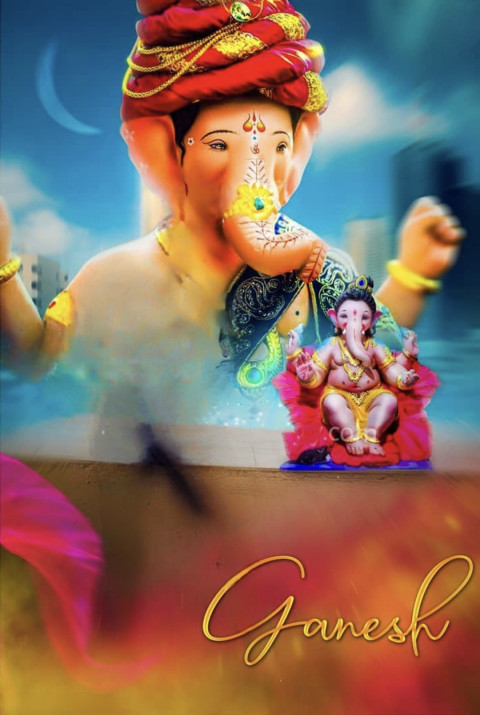 Happy Ganesh Chaturthi CB PicsArt Photo Editing HD Background