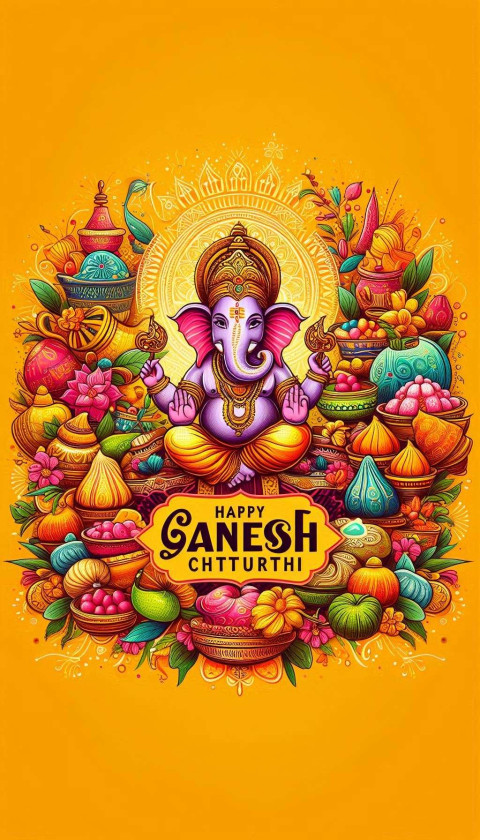 Happy Ganesh Chaturthi creative banner templates